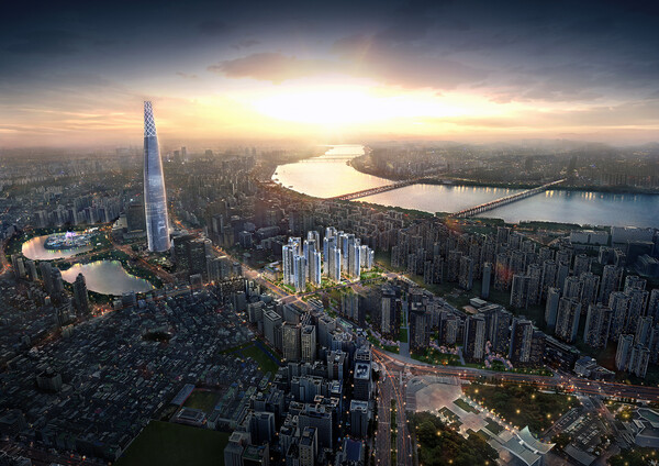 ▲잠실르엘 광역 조감도. ⓒ롯데건설