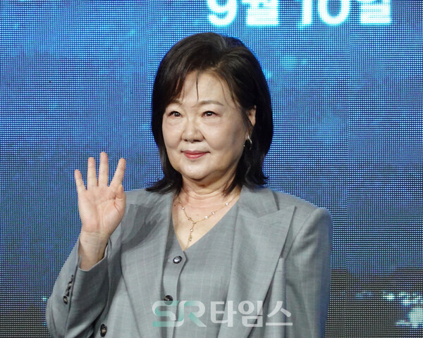 ▲'북극성' 제작발표회에 참석한 김해숙. ⓒ심우진 기자