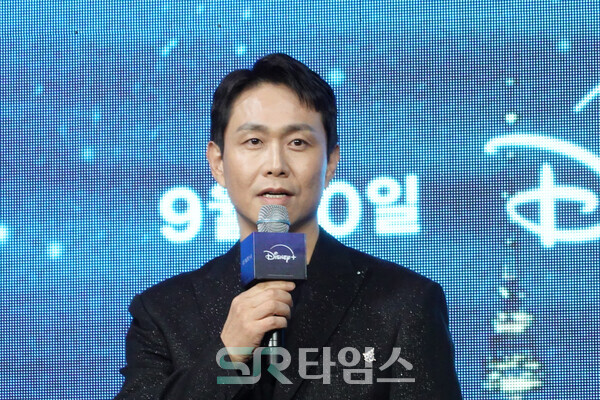 ▲'북극성' 제작발표회에 참석한 오정세. ⓒ심우진 기자