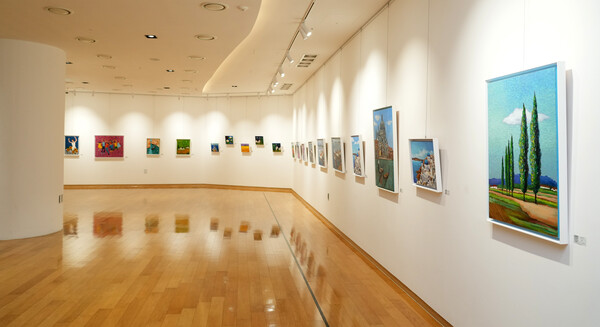 ▲현광숙 개인전 행사장 전경. 