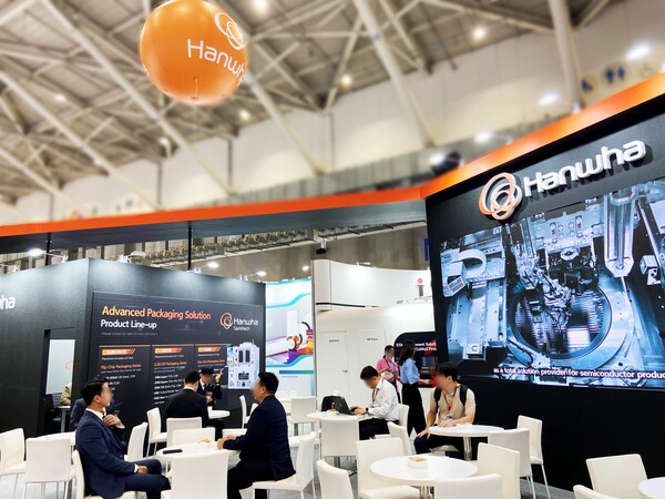 ▲세미콘타이완2025 한화세미텍 부스 전경. ⓒ한화세미텍