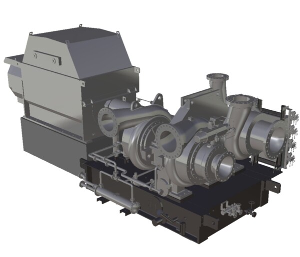 ▲액화공정시스템 센스 전용 기어식 컴팬더. ⓒ한화파워시스템