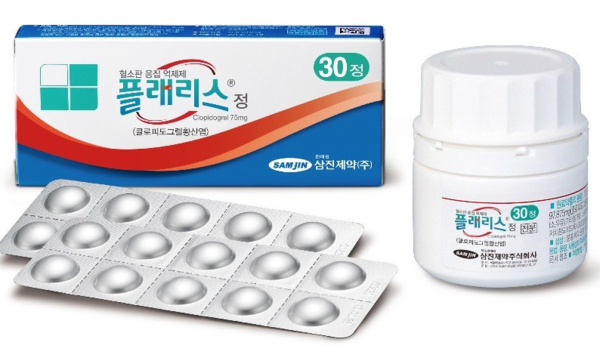 ▲삼진제약 항혈전제 ‘플래리스 정’. ⓒ삼진제약