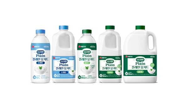 ▲더 진한 플레인 요거트 5종. ⓒ서울우유