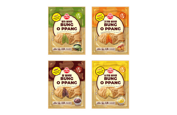 ▲오뚜기 미국 수출용 붕어빵 4종(말차·고구마·팥·슈크림). ⓒ오뚜기