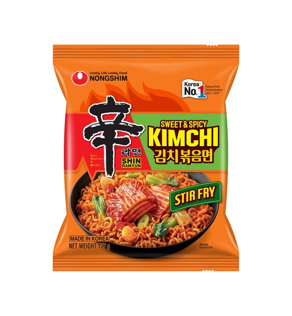 ▲농심 신라면 김치볶음면 수출용 제품 이미지. ⓒ농심