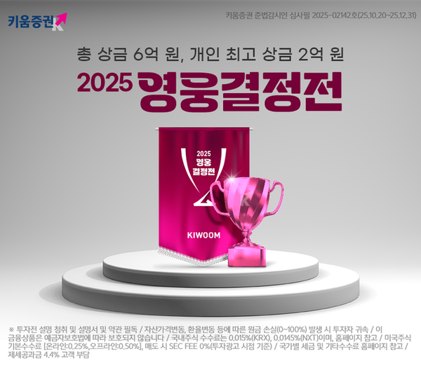▲키움증권은 4일 실전투자대회 '2025 키움영웅결정전'을 이날부터 다음달 19일까지 약 7주간 진행한다고 밝혔다. ⓒ키움증권