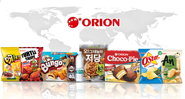 ▲오리온 글로벌 대표 제품 이미지. ⓒ오리온