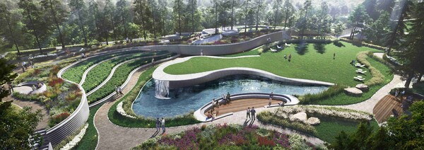 ▲레미안 와이츠 조경시설.