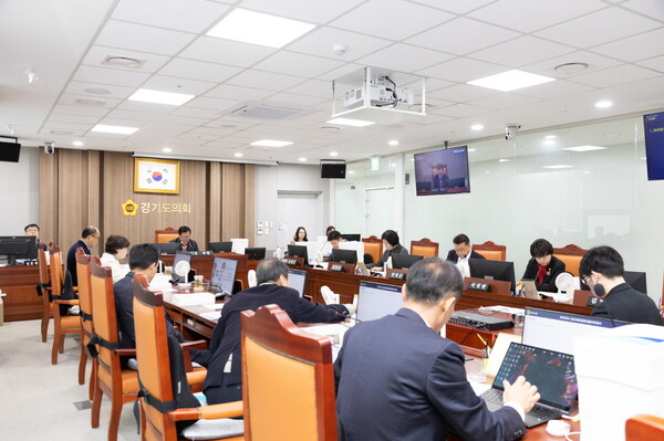 ▲제387회 정례회 행정사무감사 모습 ⓒ경기도의회