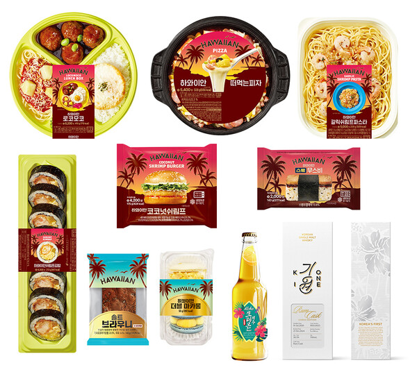 ▲CU가 미국 하와이 1호점 오픈을 기념해 하와이 현지 대표 음식을 편의점 먹거리로 재해석한 다채로운 메뉴 10종을 출시한다. ⓒBGF리테일