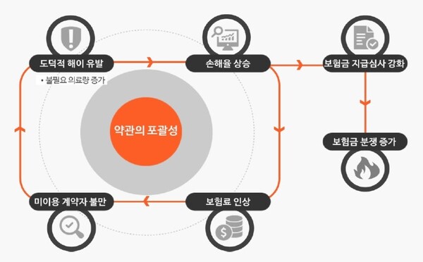 ▲실손보험의 악순환 구조. ⓒ금융감독원