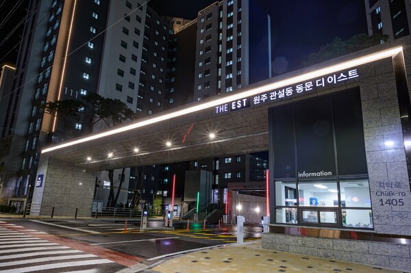 ▲‘원주 동문 디 이스트’ 전경. ⓒ동문건설
