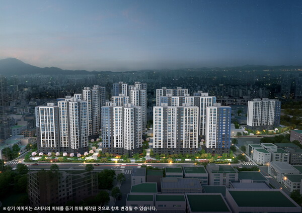 ▲두산위브&수자인 부평 더퍼스트 투시도. ⓒ두산건설