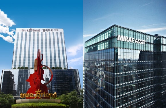▲한국투자증권과 미래에셋증권 사옥. ⓒ각 사