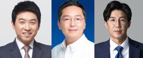 ▲제10대 우리은행 노동조합 위원장 선거에 출마한 기호 1번 최인범, 기호 2번 이동혁, 기호 3번 박봉수 후보자(사진 왼쪽부터). 