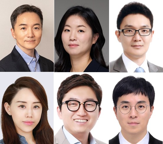 ▲(왼쪽위부터 시계방향으로) 신동훈·신지은 삼성바이오에피스 부사장, 손성훈·안소신·이남훈·정의한 삼성바이오에피스 상무. ⓒ삼성바이오에피스